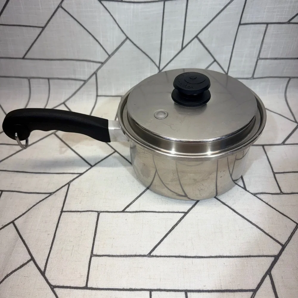 Saladmaster Saucepan Silver T304S Stainless Steel Vapo-Valve Lid USA 2 quart